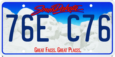 SD license plate 76EC76
