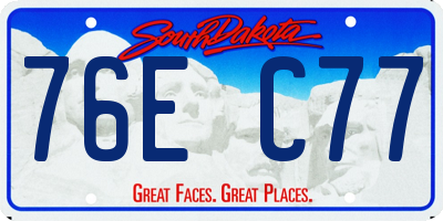 SD license plate 76EC77