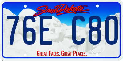 SD license plate 76EC80