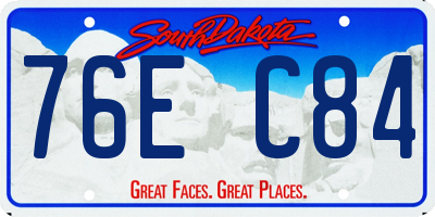 SD license plate 76EC84