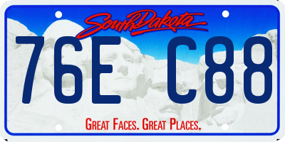 SD license plate 76EC88