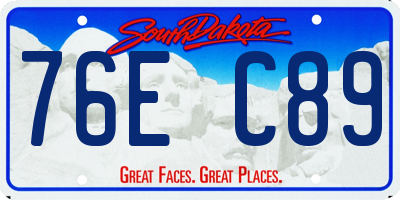 SD license plate 76EC89