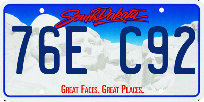 SD license plate 76EC92