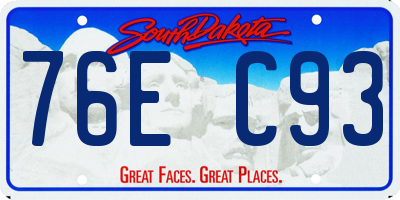 SD license plate 76EC93