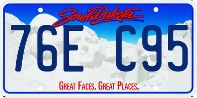 SD license plate 76EC95
