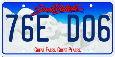 SD license plate 76ED06