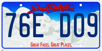 SD license plate 76ED09