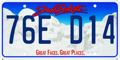 SD license plate 76ED14