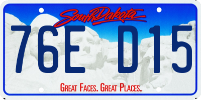 SD license plate 76ED15