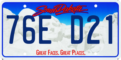 SD license plate 76ED21