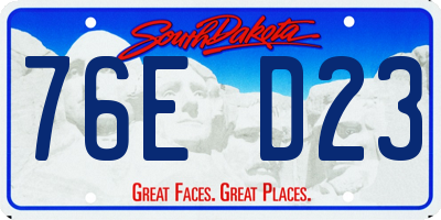 SD license plate 76ED23