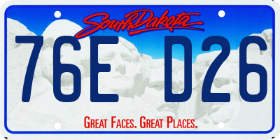 SD license plate 76ED26