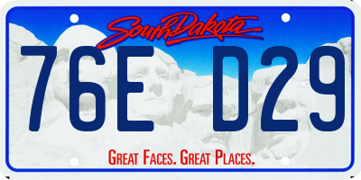 SD license plate 76ED29