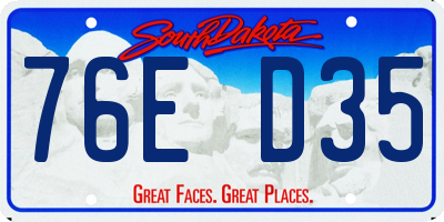 SD license plate 76ED35