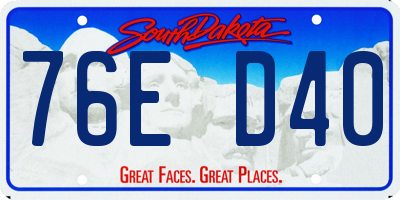 SD license plate 76ED40