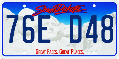 SD license plate 76ED48