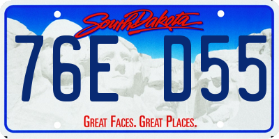 SD license plate 76ED55