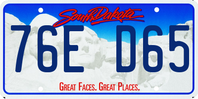 SD license plate 76ED65