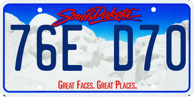 SD license plate 76ED70