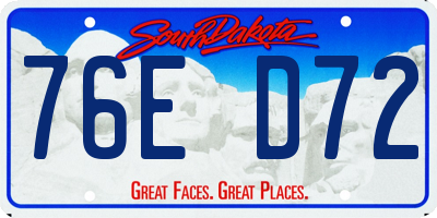 SD license plate 76ED72