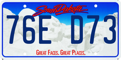 SD license plate 76ED73