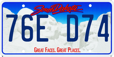 SD license plate 76ED74