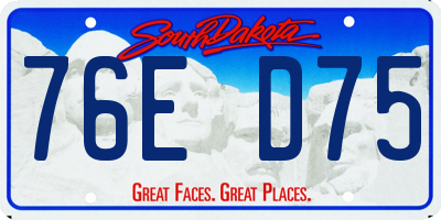 SD license plate 76ED75