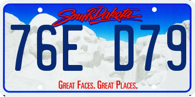 SD license plate 76ED79
