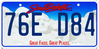 SD license plate 76ED84