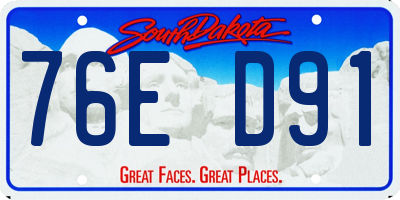 SD license plate 76ED91
