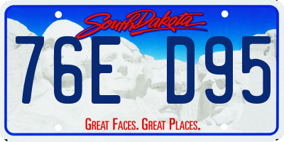 SD license plate 76ED95