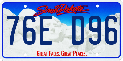 SD license plate 76ED96