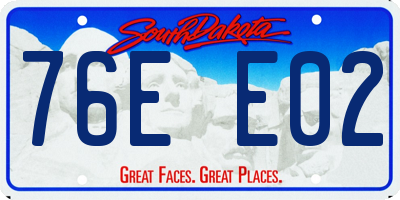 SD license plate 76EE02