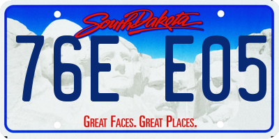 SD license plate 76EE05