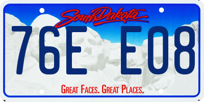 SD license plate 76EE08