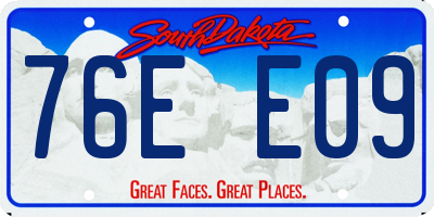 SD license plate 76EE09