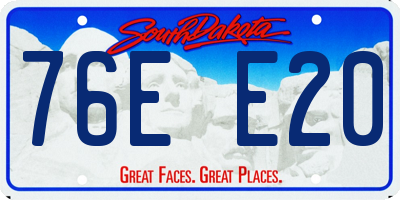 SD license plate 76EE20