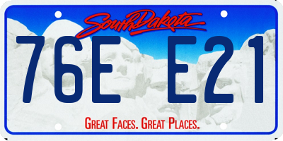 SD license plate 76EE21