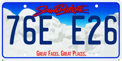 SD license plate 76EE26