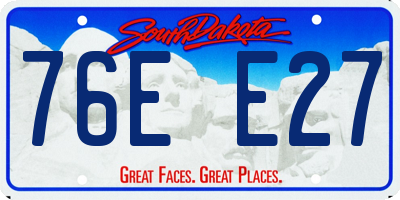SD license plate 76EE27