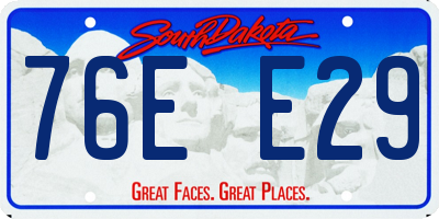 SD license plate 76EE29