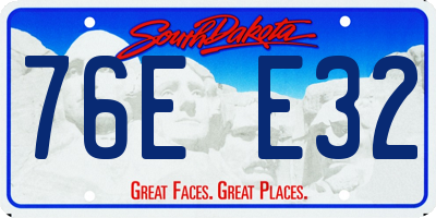 SD license plate 76EE32