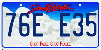 SD license plate 76EE35