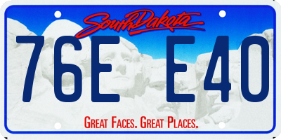 SD license plate 76EE40