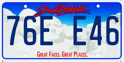 SD license plate 76EE46