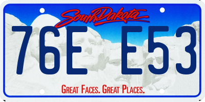 SD license plate 76EE53
