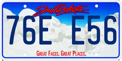 SD license plate 76EE56