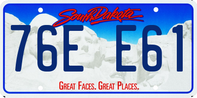 SD license plate 76EE61