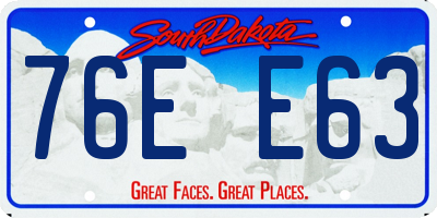 SD license plate 76EE63