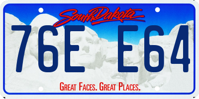 SD license plate 76EE64